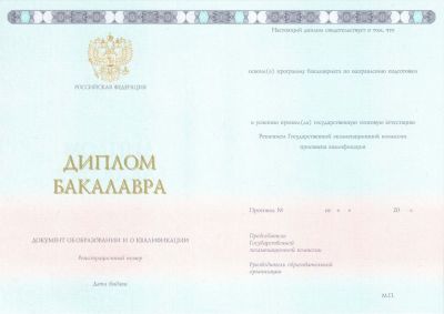 Диплом степень бакалавр с 2014 по 2024 год