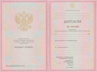Диплом колледжа с 2002 по 2007 год